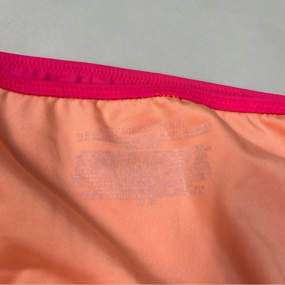 Y2K Victorias Secret Size Medium Knockout Cheeky Bikini Bottoms Solid Pink #3485 - Picture 8 of 8